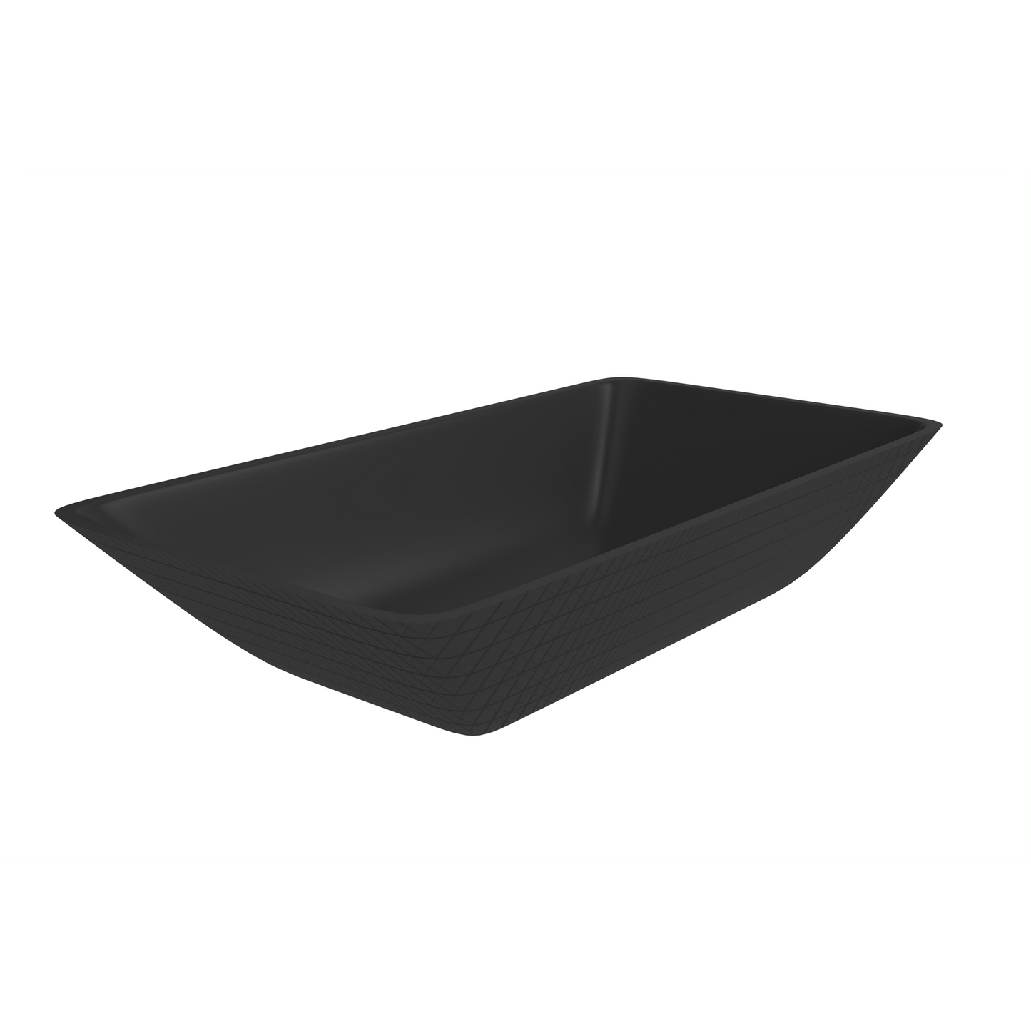 Castello USA Bonnie 22" Black Glass Crystal Vessel Sink