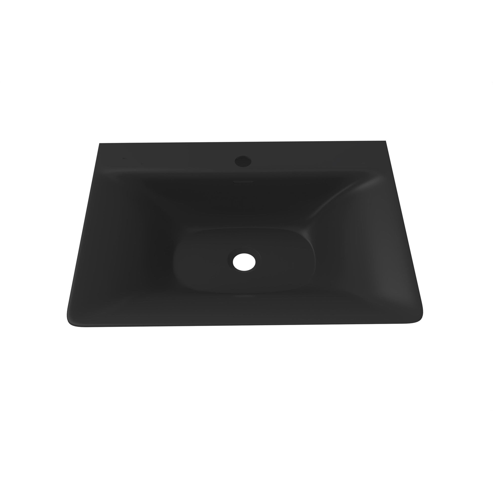 Castello USA Carmella 24" Black Wall-Mounted Bathroom Sink