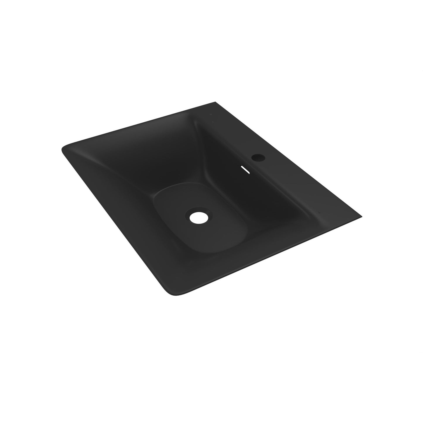 Castello USA Carmella 24" Black Wall-Mounted Bathroom Sink