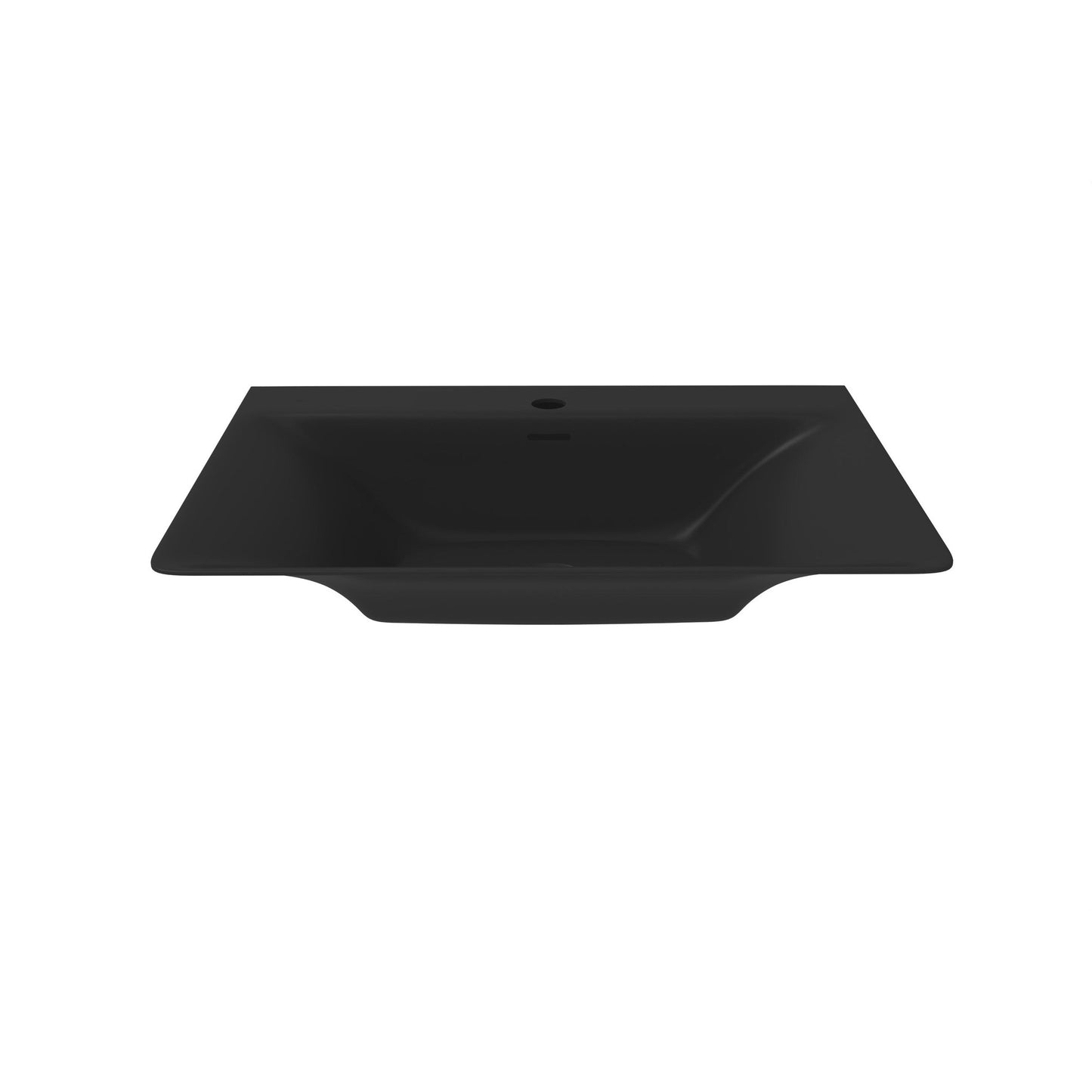 Castello USA Carmella 24" Black Wall-Mounted Bathroom Sink