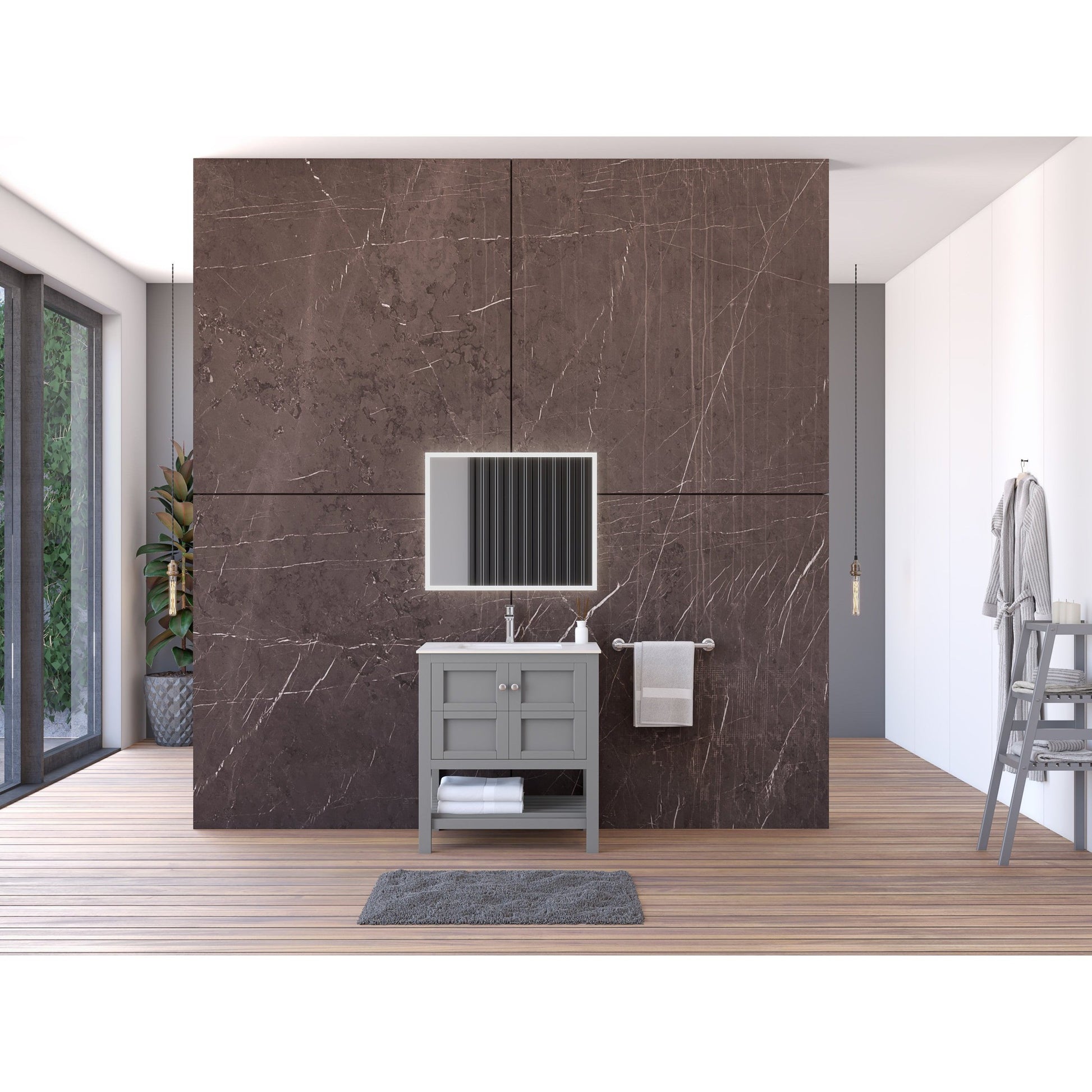 Castello USA Cassandra 30" White Porcelain Vanity Top