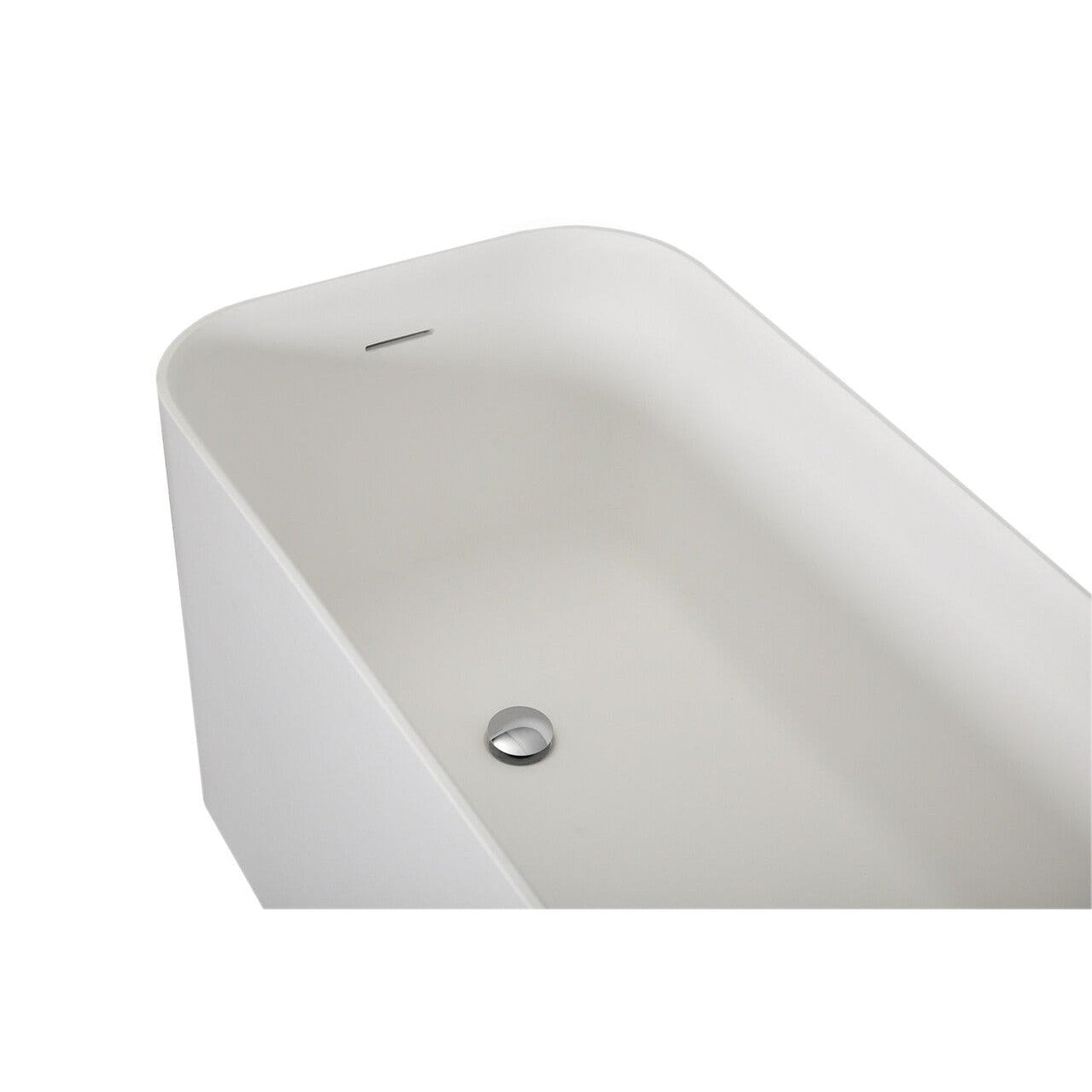 Castello USA Cheyenne 63" White Freestanding Bathtub