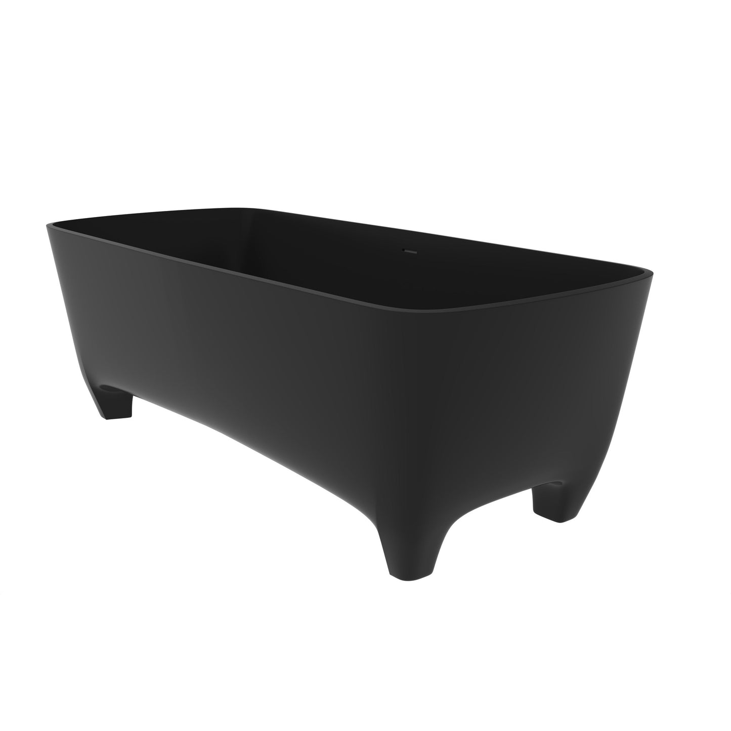 Castello USA Coronado 71" Black Freestanding Bathtub