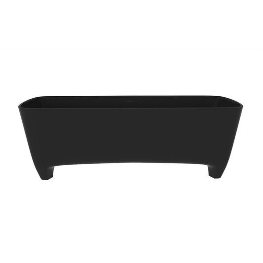 Castello USA Coronado 71" Black Freestanding Bathtub