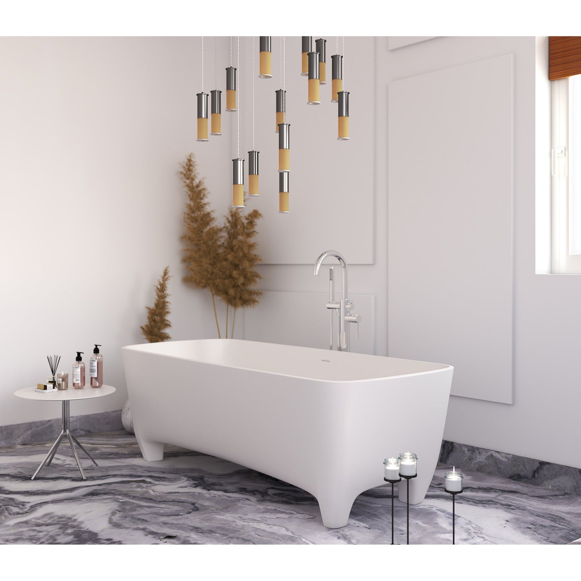 Castello USA Coronado 71" White Freestanding Bathtub