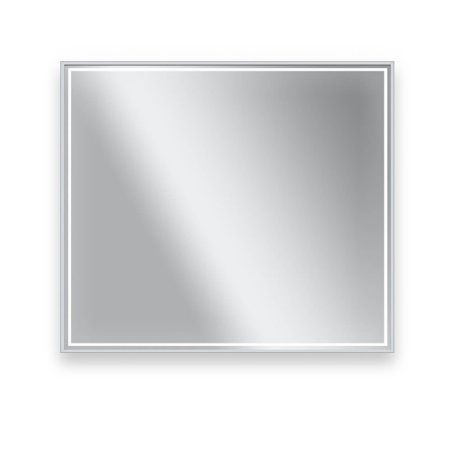 Castello USA Dahlia 30" x 36" Brushed Nickel LED Mirror With Motion