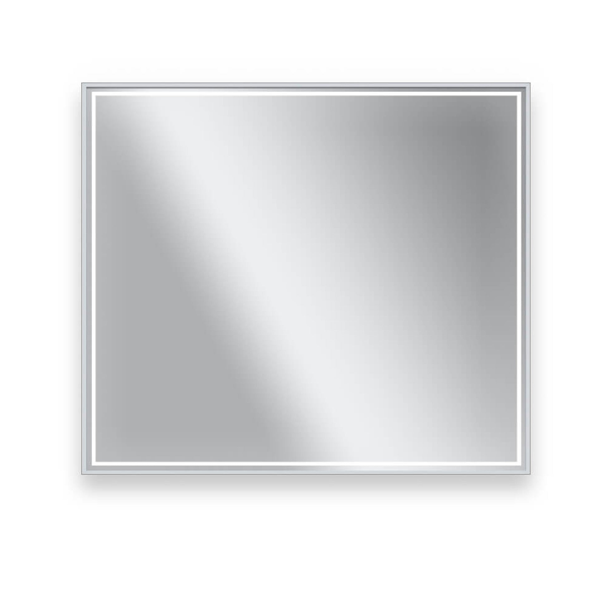 Castello USA Dahlia 30" x 36" Brushed Nickel LED Mirror With Motion