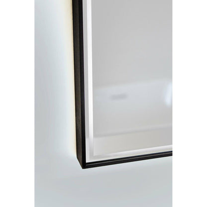 Castello USA Dahlia 30" x 36" Gun Metal LED Mirror With Motion