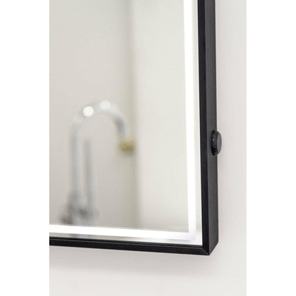 Castello USA Dahlia 30" x 36" Gun Metal LED Mirror With Motion
