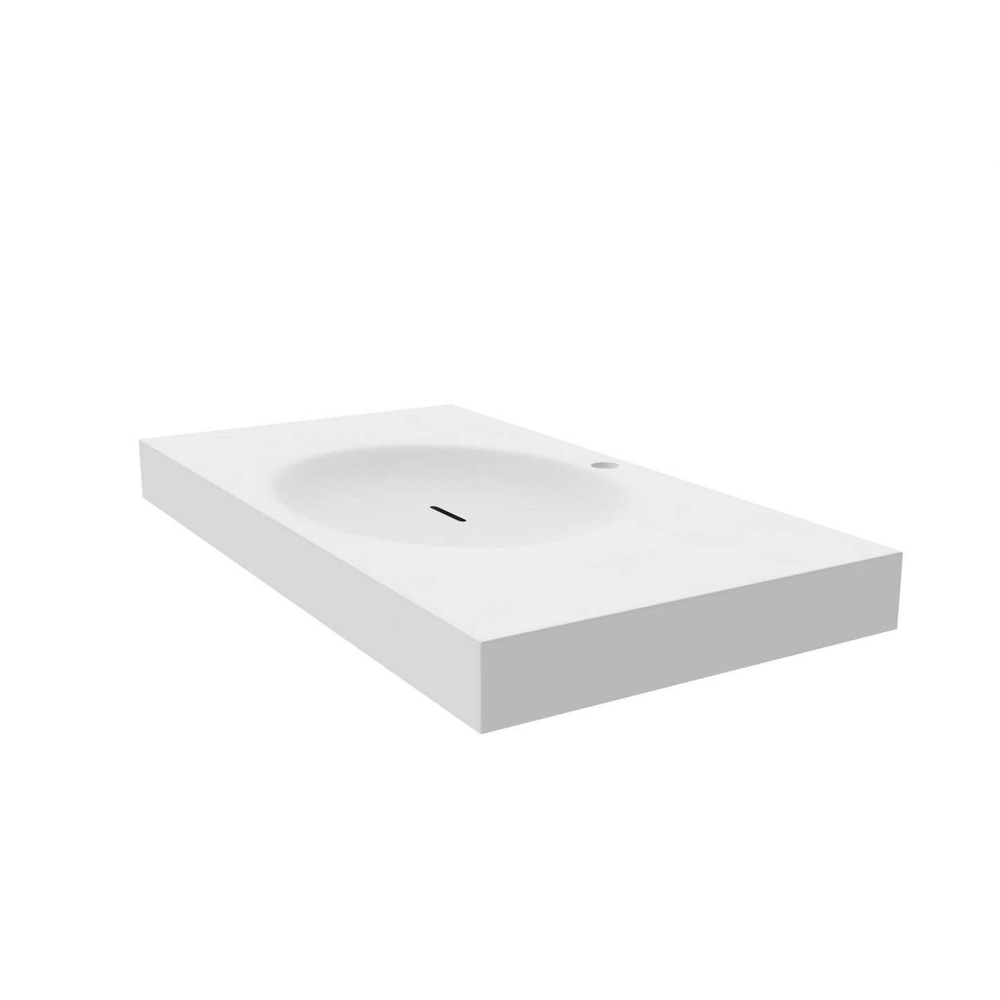 Castello USA Darleen 36" White Wall-Mounted Shallow Basin Bathroom Sink