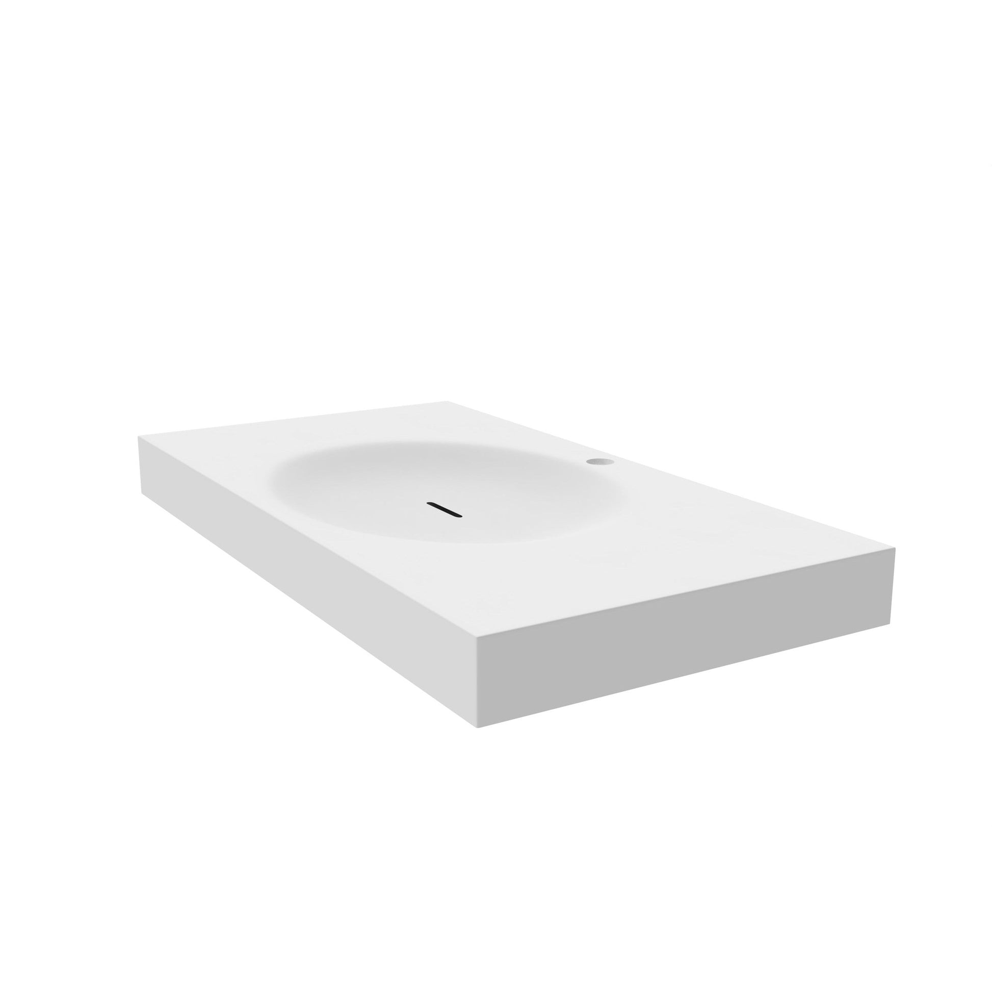 Castello USA Darleen 36" White Wall-Mounted Shallow Basin Bathroom Sink