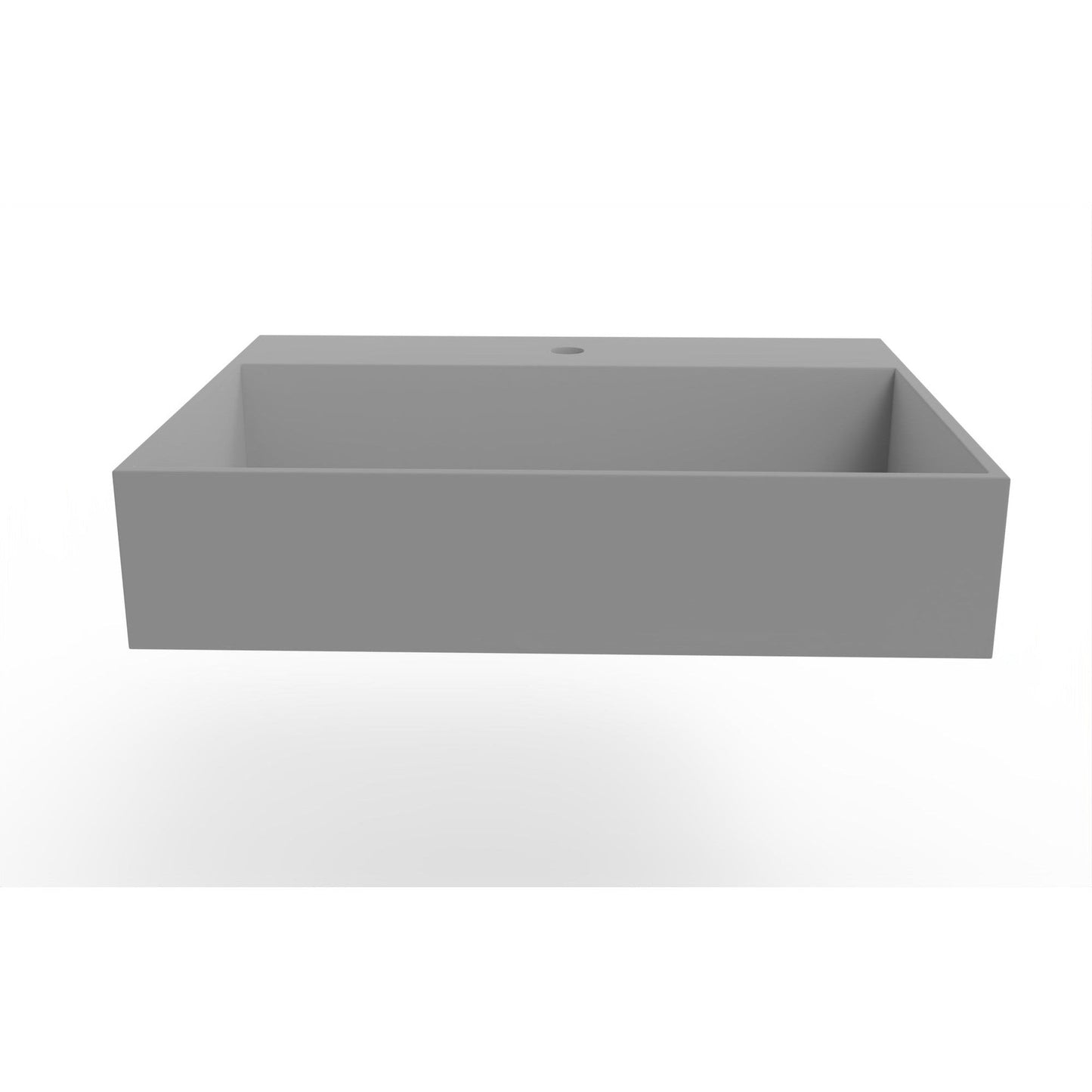 Castello USA Juniper 24" Gray Wall-Mounted Bathroom Sink With Faucet Hole