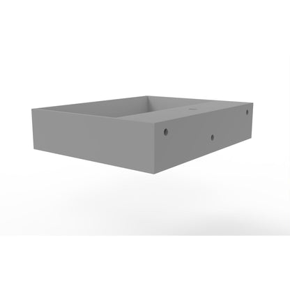 Castello USA Juniper 24" Gray Wall-Mounted Bathroom Sink With Faucet Hole