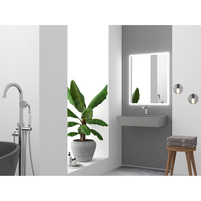 Castello USA Juniper 24" Gray Wall-Mounted Bathroom Sink With Faucet Hole