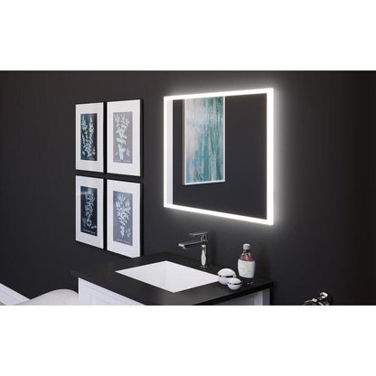 Castello USA Lisa 36" x 30" Dimmable LED Smart Mirror With Hands-Free Voice Control Without Apps or Smart Devices