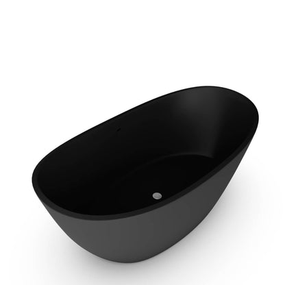 Castello USA Manhattan 59" Black Freestanding Bathtub