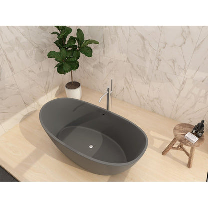 Castello USA Manhattan 59" Gray Freestanding Bathtub