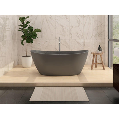 Castello USA Manhattan 59" Gray Freestanding Bathtub