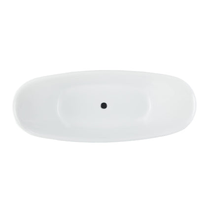 Castello USA Melody 68" Black Freestanding Bathtub