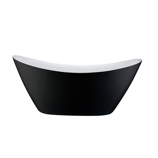 Castello USA Melody 68" Black Freestanding Bathtub