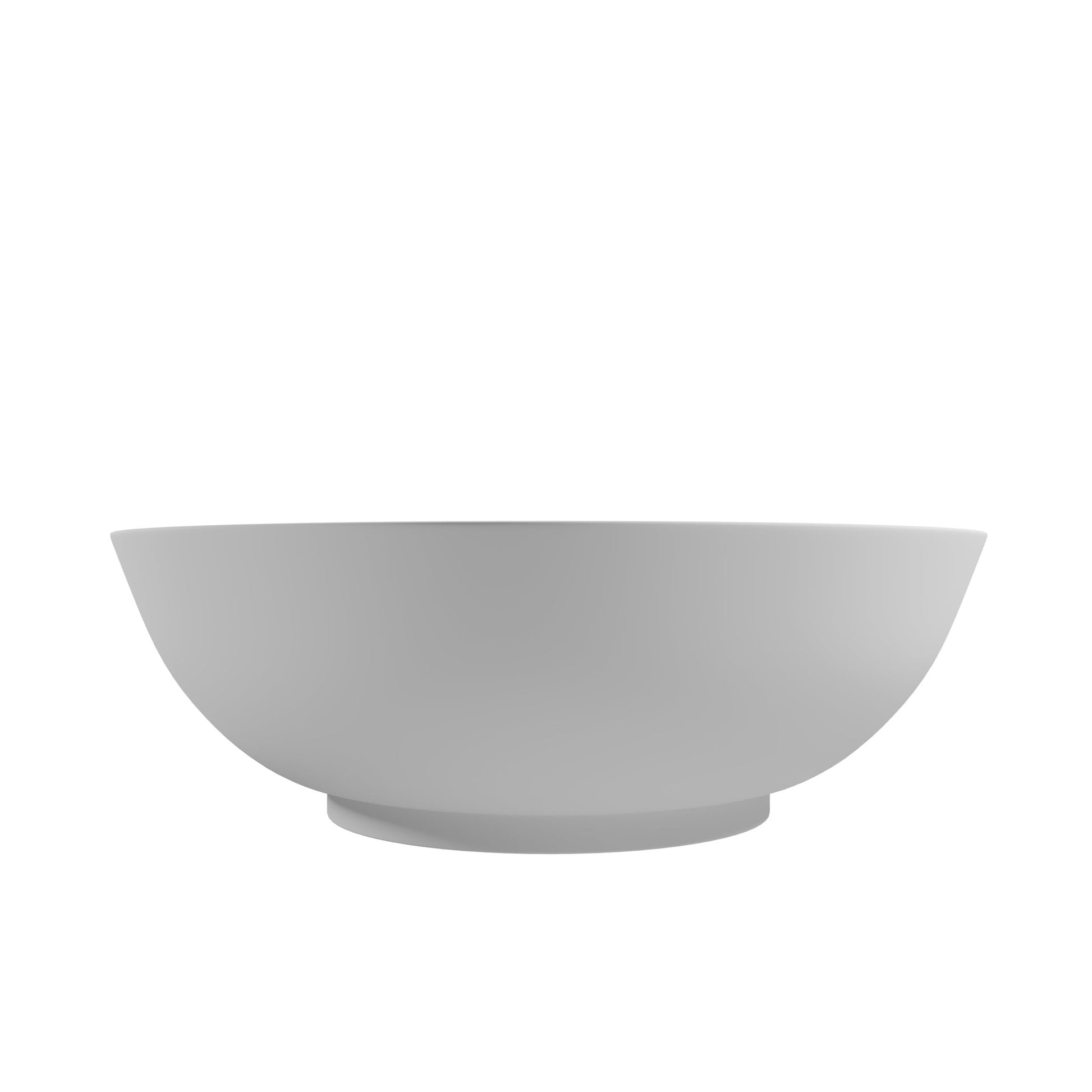 Castello USA Monty 18" White Round Flat Bottom Vessel Sink