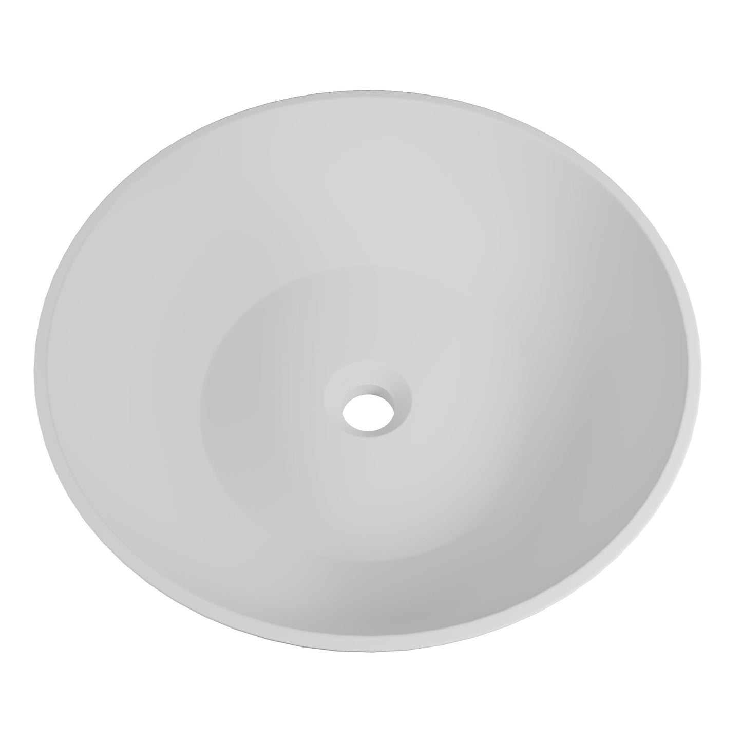 Castello USA Monty 18" White Round Flat Bottom Vessel Sink