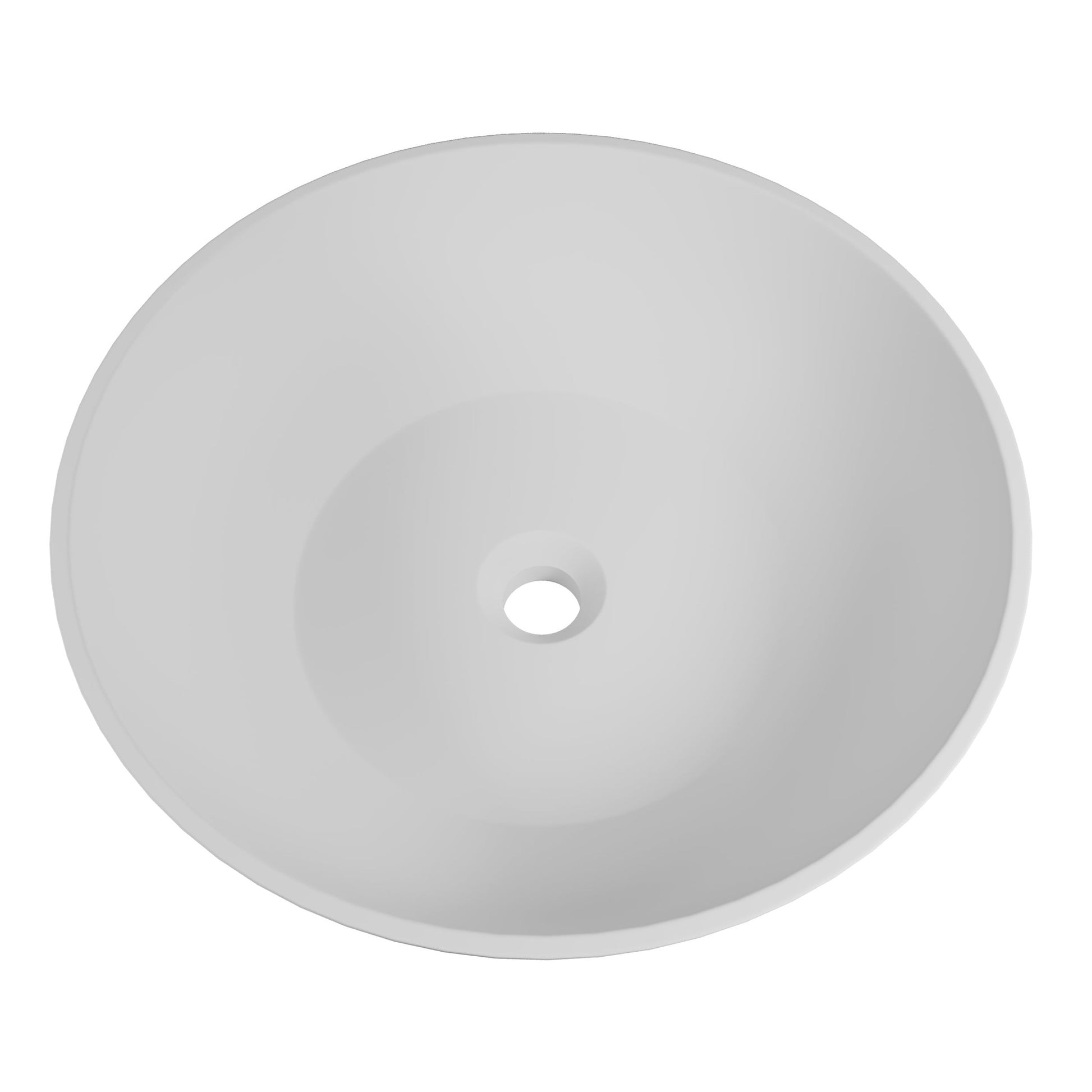 Castello USA Monty 18" White Round Flat Bottom Vessel Sink