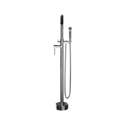 Castello USA Neptune Chrome Breeze Freestanding Bathtub Filler With Shower Attachment