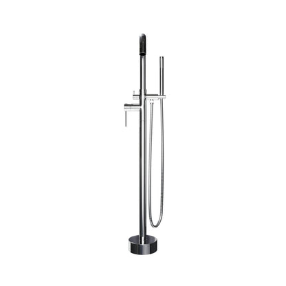 Castello USA Neptune Chrome Standard Freestanding Bathtub Filler With Shower Attachment