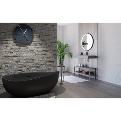 Castello USA Newport 71" Black Freestanding Bathtub