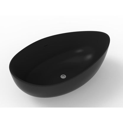 Castello USA Newport 71" Black Freestanding Bathtub