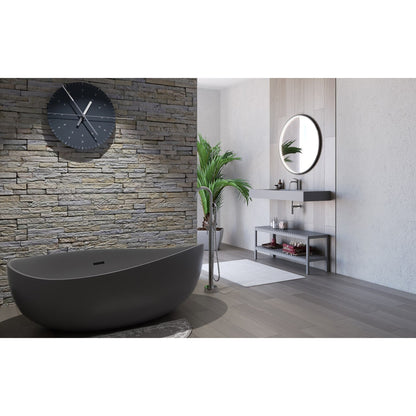 Castello USA Newport 71" Gray Freestanding Bathtub