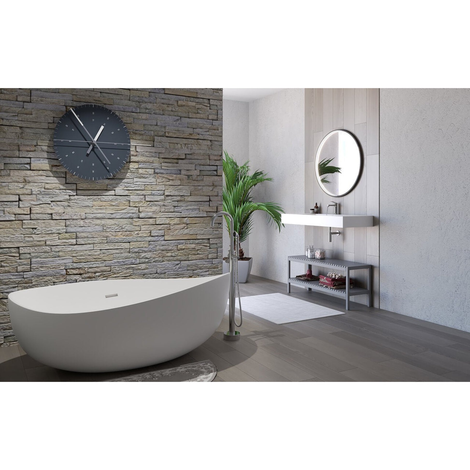 Castello USA Newport 71" White Freestanding Bathtub