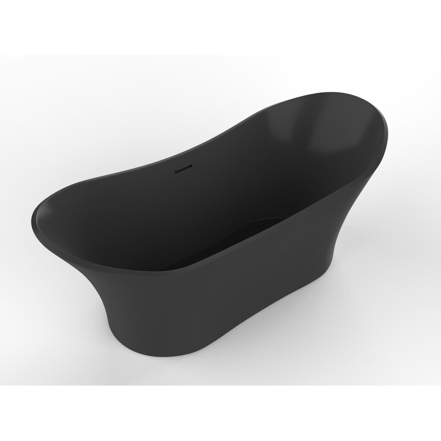 Castello USA Ocean 69" Black Freestanding Bathtub