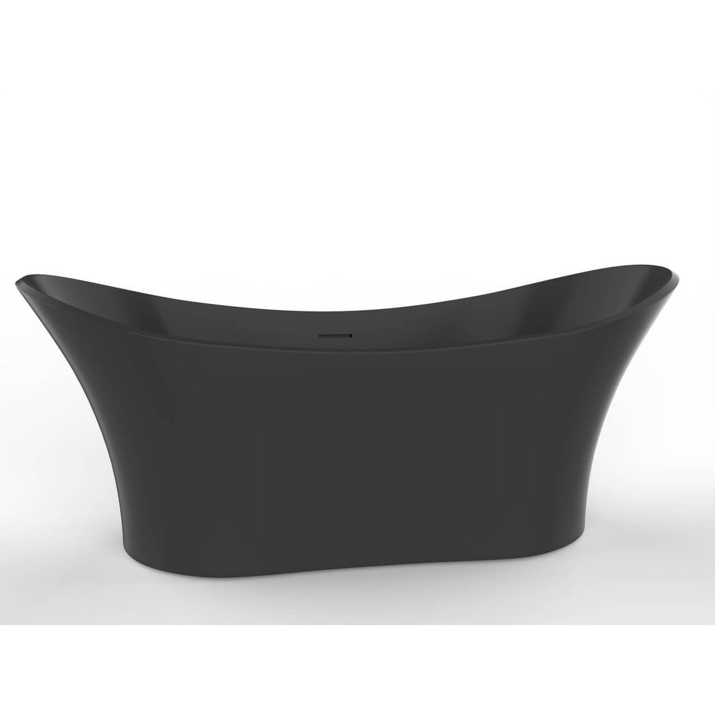 Castello USA Ocean 69" Black Freestanding Bathtub