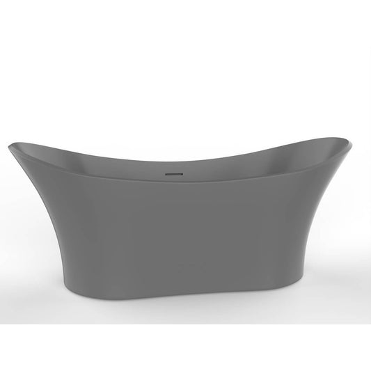 Castello USA Ocean 69" Gray Freestanding Bathtub