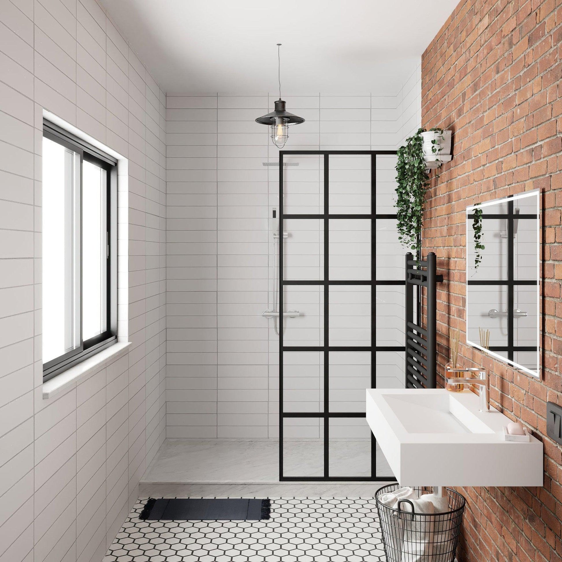 Castello USA Pyramid 36" White Wall-Mounted Bathroom Sink Without Faucet Hole