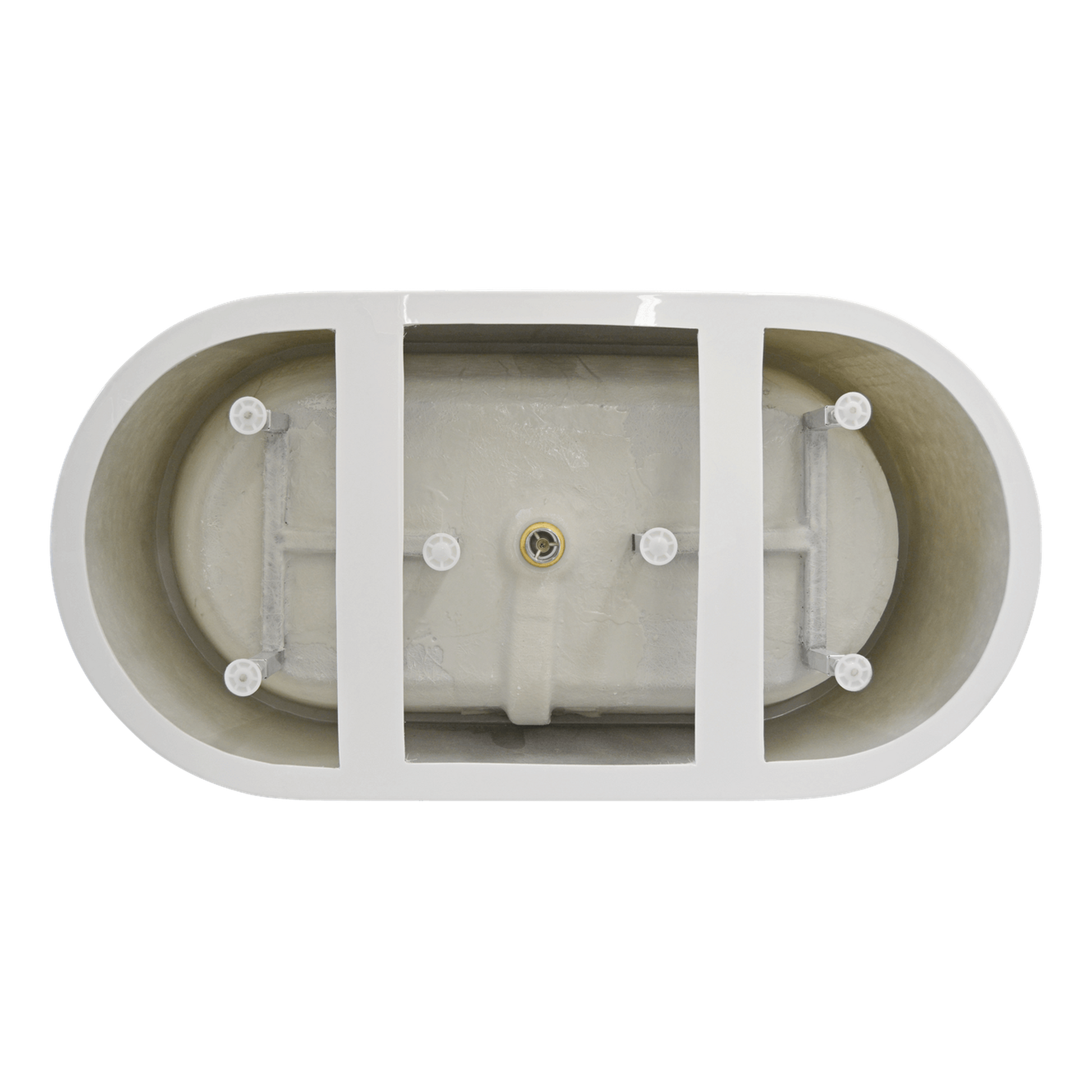 Castello USA Scarlett 67" White Freestanding Bathtub With Pop-up Drain and Overflow