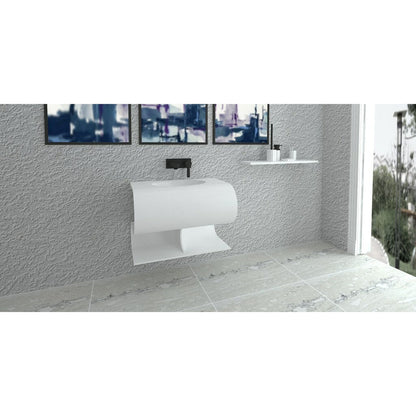 Castello USA Soprano 30" White S-Shaped Wall-Mounted Bathroom Sink