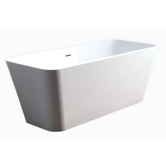 Castello USA Venice 65" White Freestanding Bathtub With and