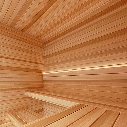 PROSAUNAS Cedar 1" x 6" x 1' Natural Cedar Wood Vertical Grain, Smooth 4 Sides, Eased Edges Sauna Bench Material