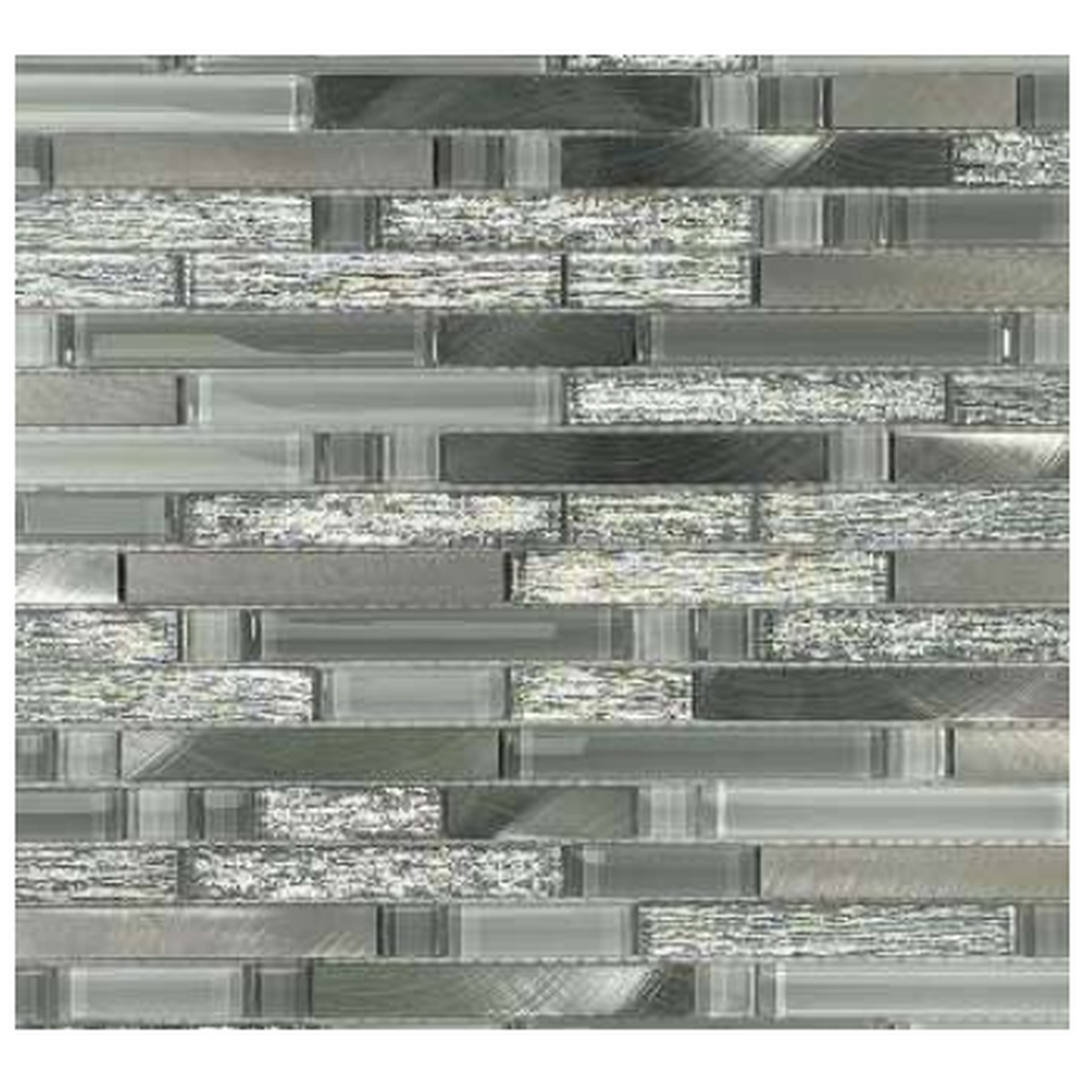 Ceramic City USA Mosaic 12" x 12" Silver Tile