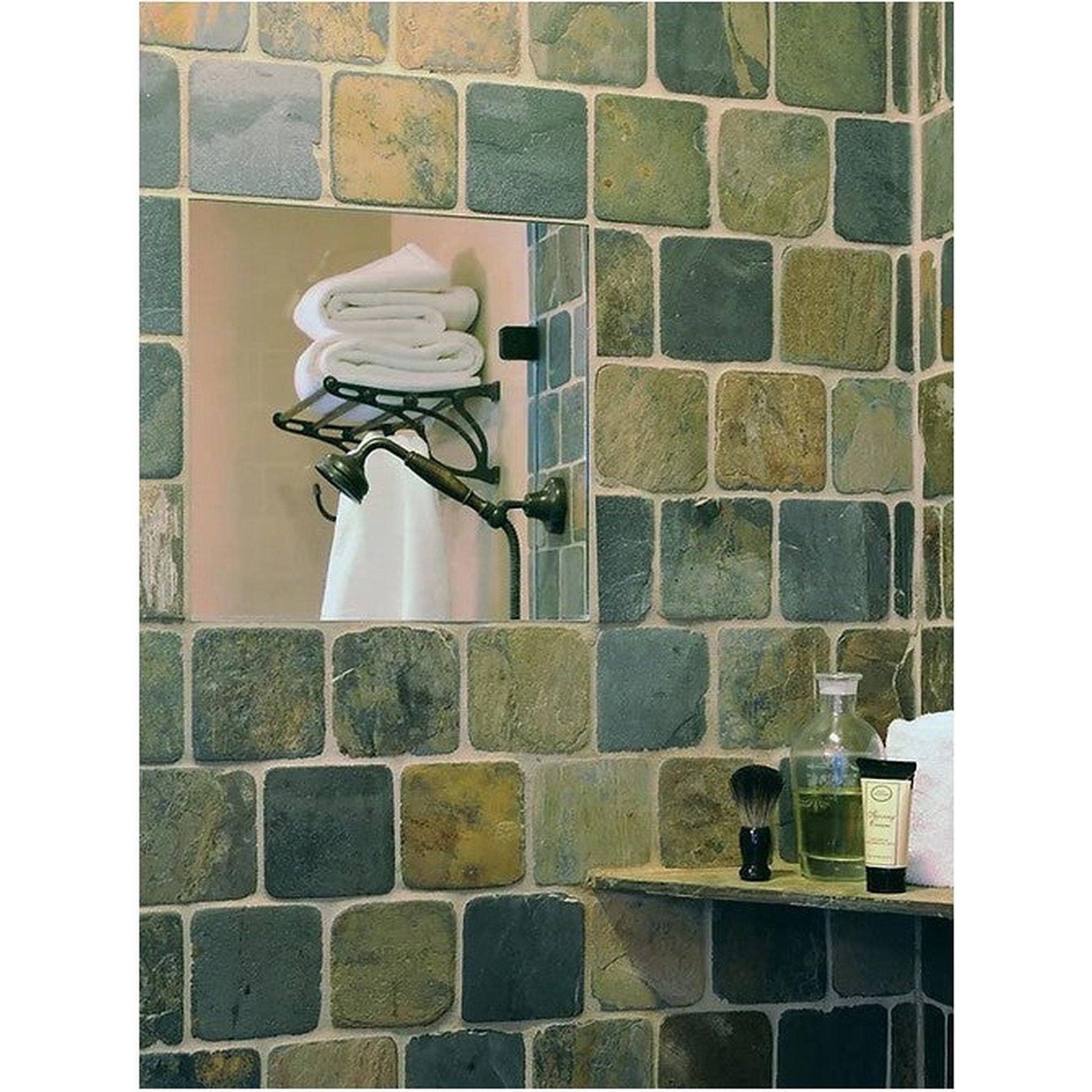 ClearMirror 16" x 16" Fog-Free Wall-Mounted Shower Mirror With Heating Pad