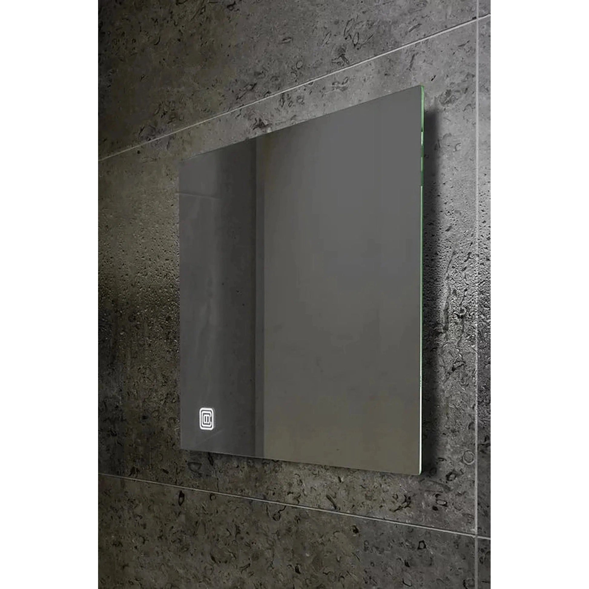 ClearMirror Clarity 12" x 12" Fog-Free Wall-Mount Shower Mirror With LED Touch Sensor and Heating Pad
