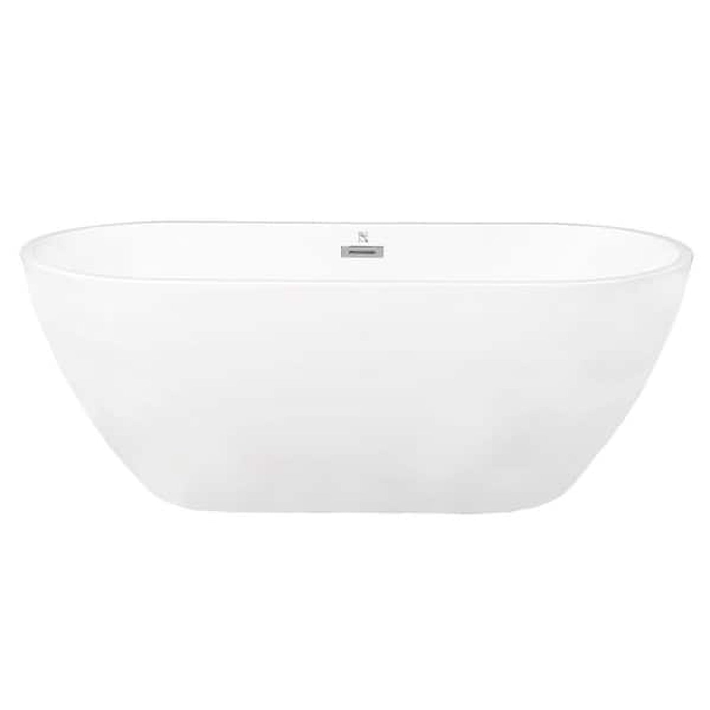 Clovis Goods Acrylic Freestanding 55" x 28.35" x 22.83" White Bathtub
