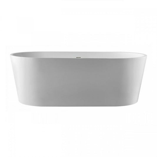 Clovis Goods Acrylic Freestanding 60" x 29.53" x 23.63" White Bathtub