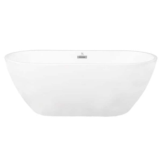 Clovis Goods Acrylic Freestanding 67" x 29.53" x 22.83" White Bathtub