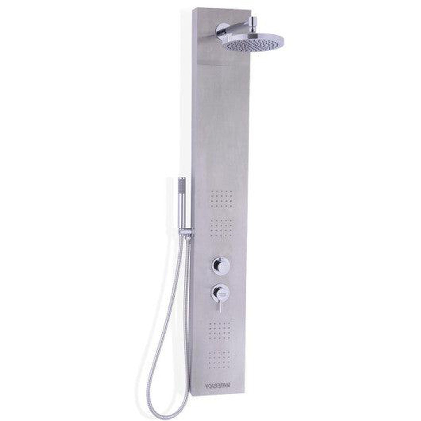 Costway 55" Brushed Stainless Steel Shower Panel with Hand Shower