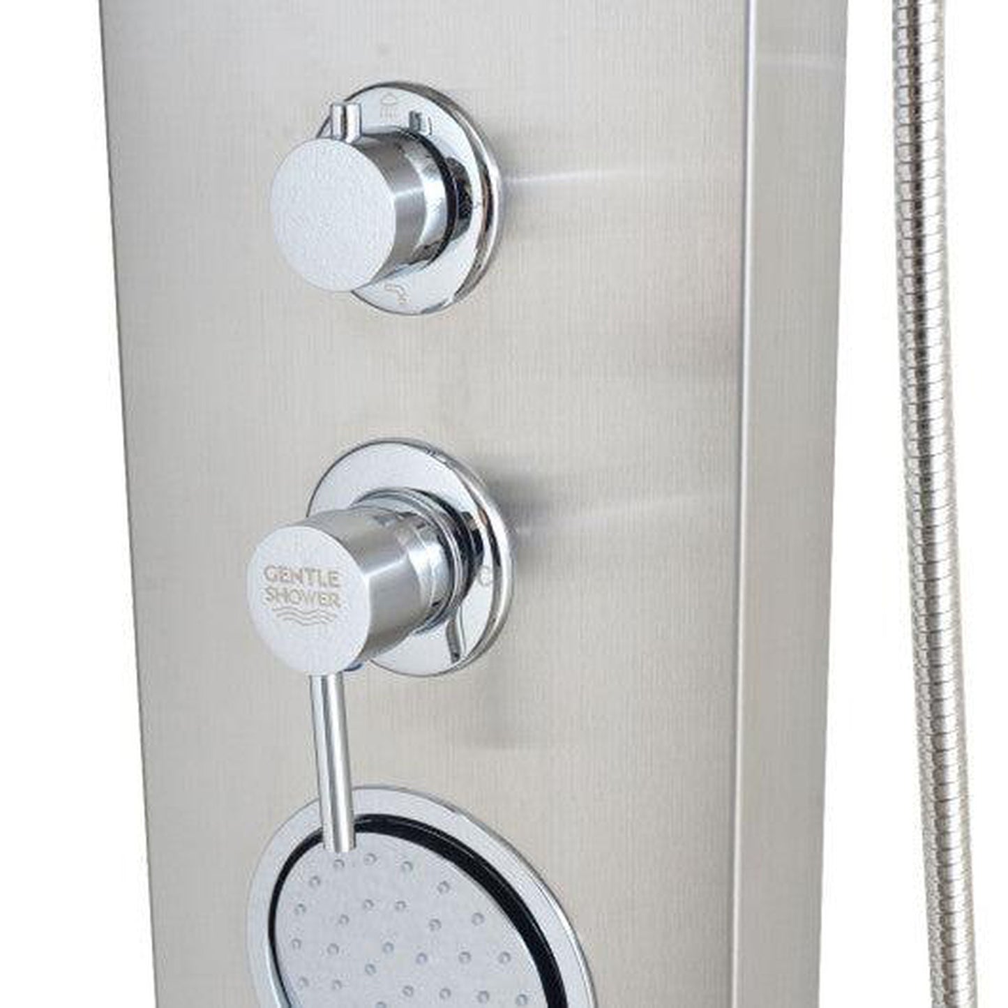 Costway 55" Stainless Rainfall Shower Panel with Massage Jets