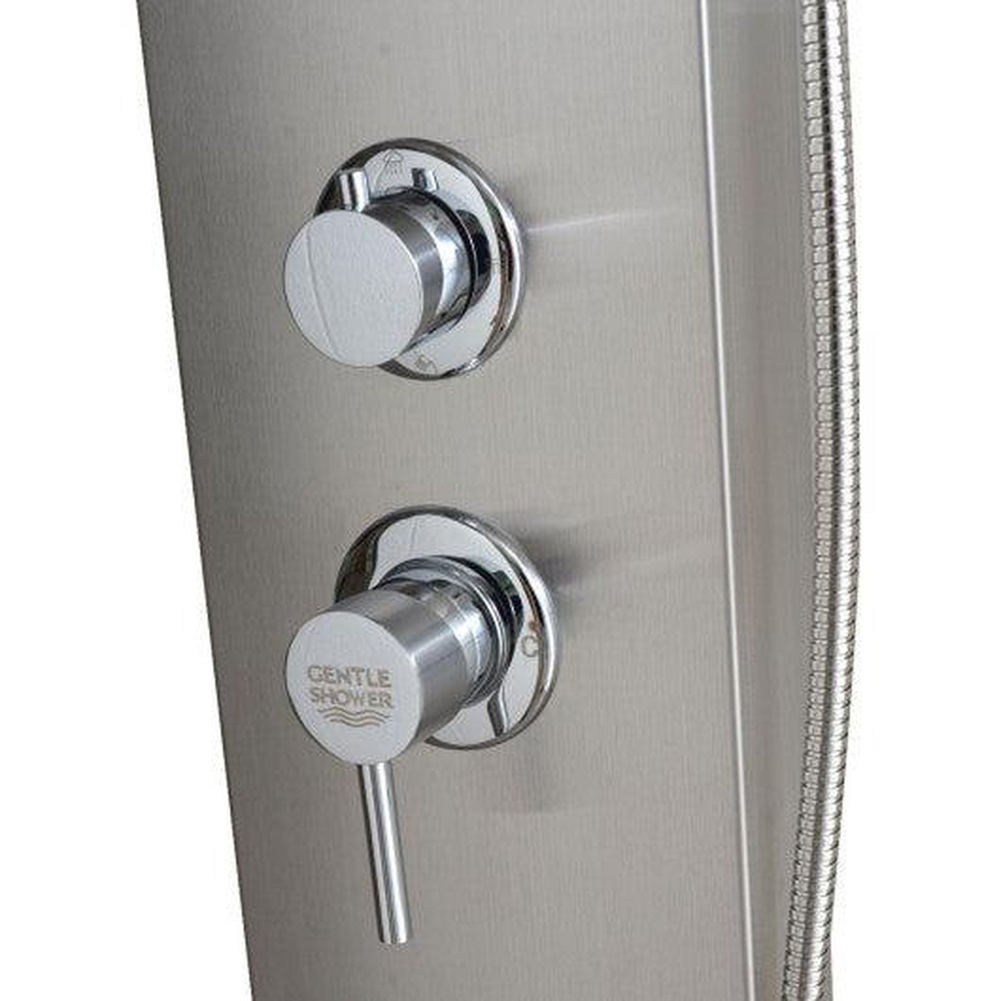 Costway 57" Stainless Rainfall Waterfall Panel Shower with Massage Jets